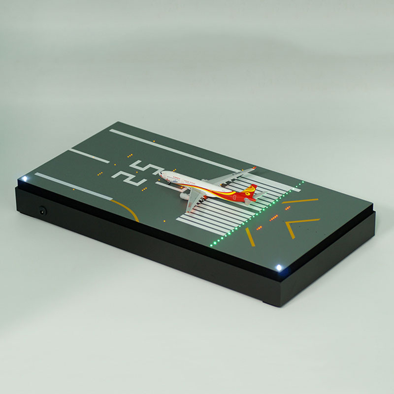 Aviation model 1: 400 scale airplane aircraft airplane model transparent display box with LED light scene collection gift