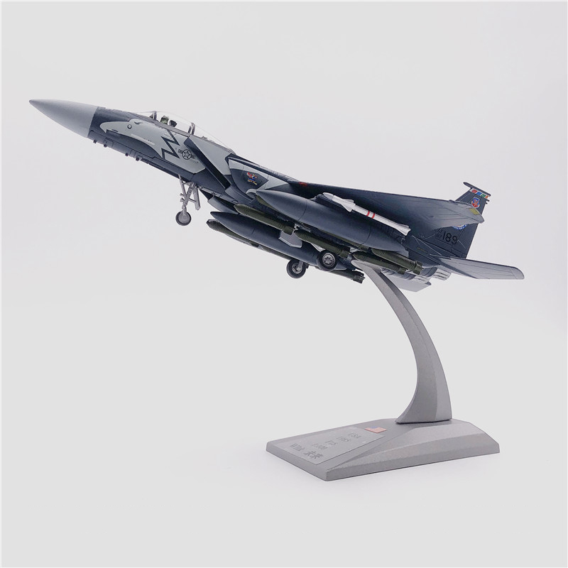 Diecast 1/100 Scale Military Model Toy F-15E Strike Eagle Mudhen Fighter USA Army Air Force Metal Plane Model Toys Collection