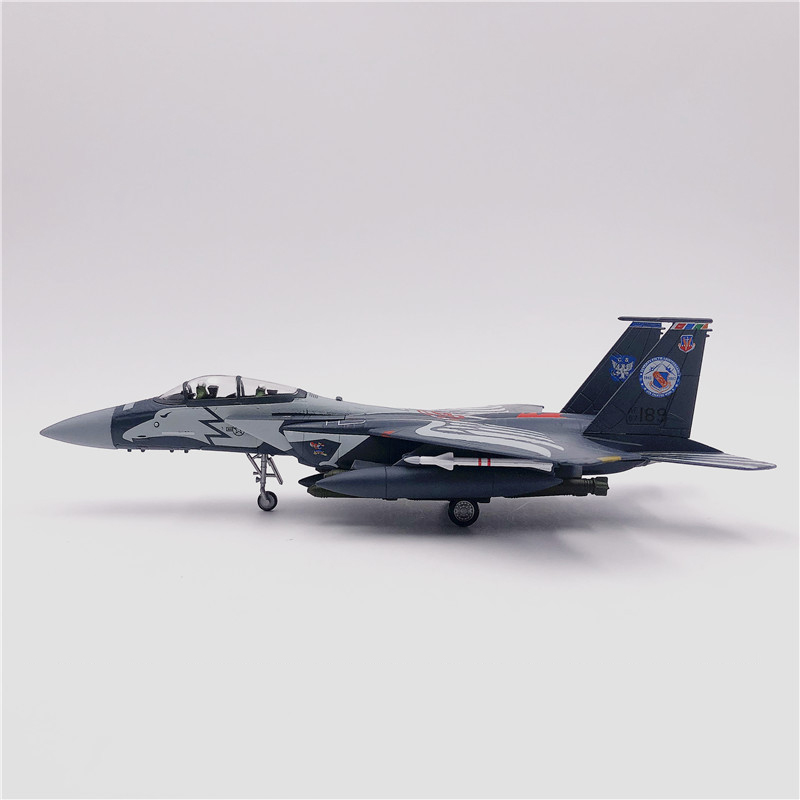 Diecast 1/100 Scale Military Model Toy F-15E Strike Eagle Mudhen Fighter USA Army Air Force Metal Plane Model Toys Collection