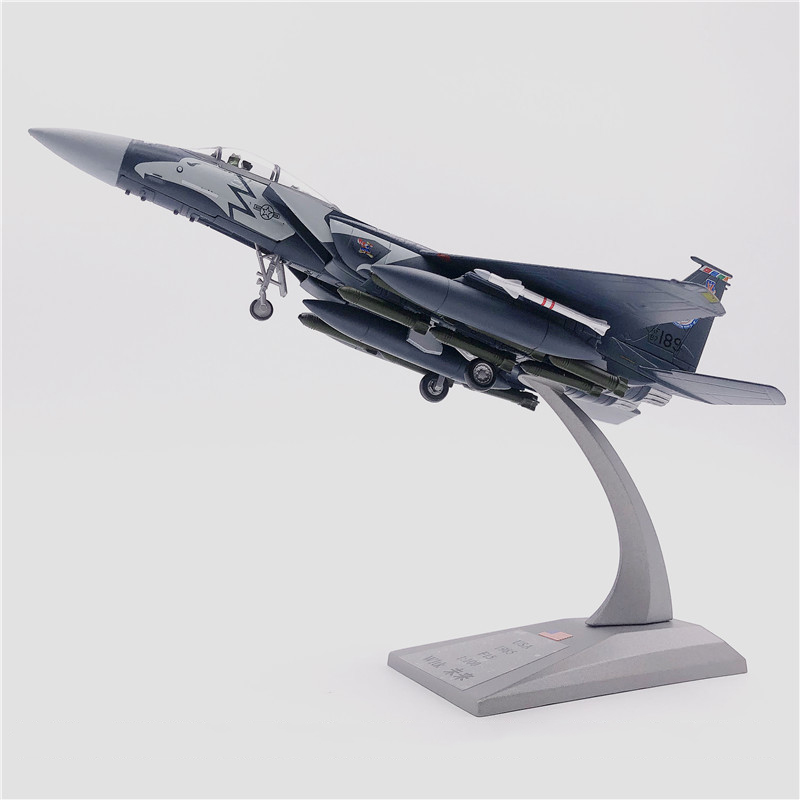 Diecast 1/100 Scale Military Model Toy F-15E Strike Eagle Mudhen Fighter USA Army Air Force Metal Plane Model Toys Collection