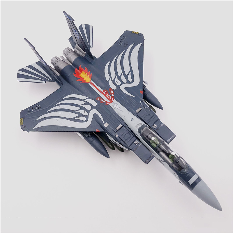 Diecast 1/100 Scale Military Model Toy F-15E Strike Eagle Mudhen Fighter USA Army Air Force Metal Plane Model Toys Collection