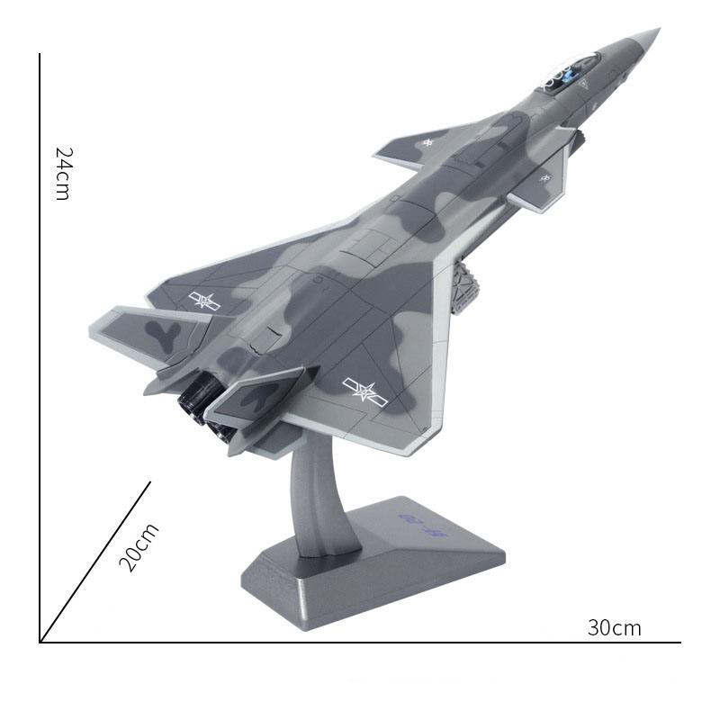 1:72 Scale Simulation Fighter Alloy Plane 20 J20 Static Diecast Aircraft Model Toy Adult Kids Gifts Souvenir Display Show