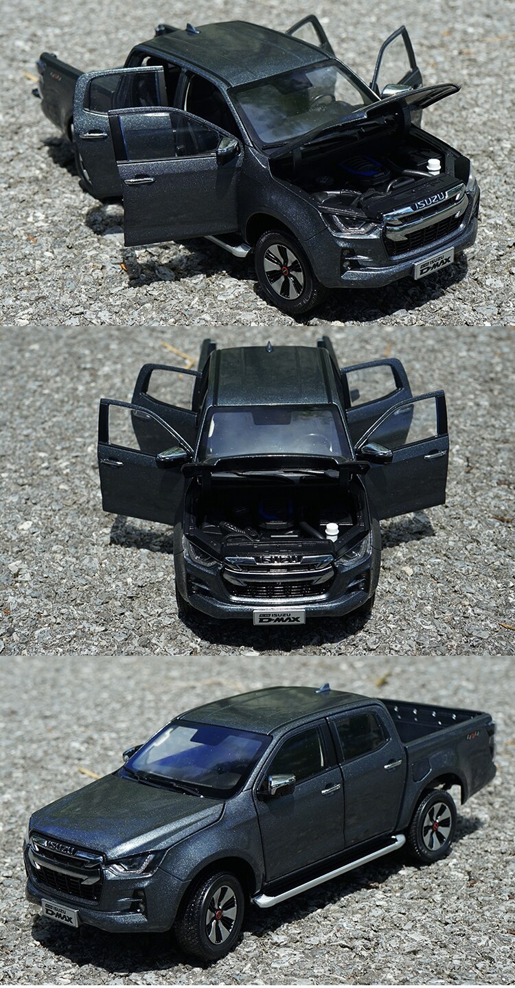 Diecast 1:18 Scale Isuzu D-max Pickup 2021 Model Truck Transporter Alloy Simulation Car Model Gift Display Adult Collection Show Diecast 1:18 Scale Isuzu D-max Pickup 2021 Model Truck Transporter Alloy Simulation Car Model Gift Display Adult Collection Show