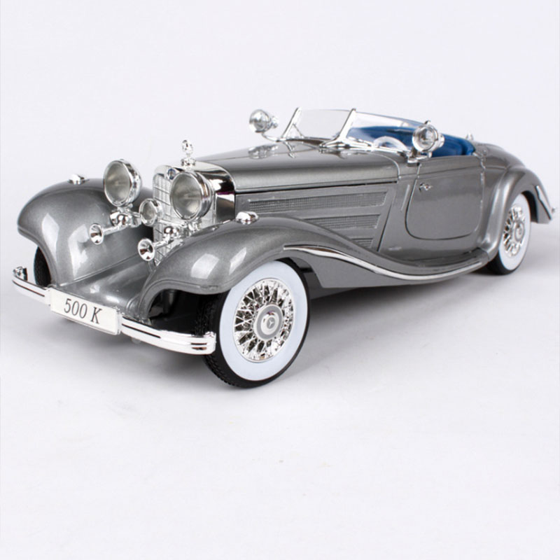 28CM High Quality Imitation Vintage Classic 1/18 Scale Diecast Alloy 500K Car Model Retro For Display Decoration Collection Gift