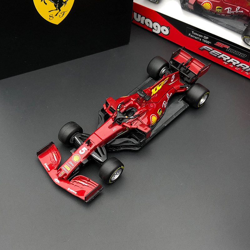 Bburago 1:43 Scale Ferrari SF1000 2020 Alloy Car Model Formula One Grand Prix Metal Die-Cast & Toy Vehicle for Collection Gift