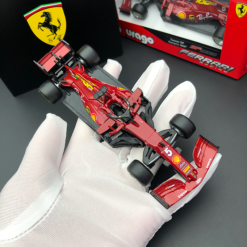 Bburago 1:43 Scale Ferrari SF1000 2020 Alloy Car Model Formula One Grand Prix Metal Die-Cast & Toy Vehicle for Collection Gift