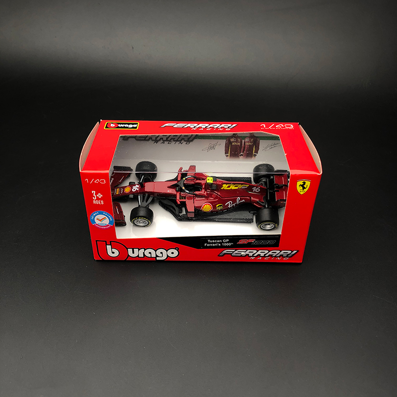 Bburago 1:43 Scale Ferrari SF1000 2020 Alloy Car Model Formula One Grand Prix Metal Die-Cast & Toy Vehicle for Collection Gift
