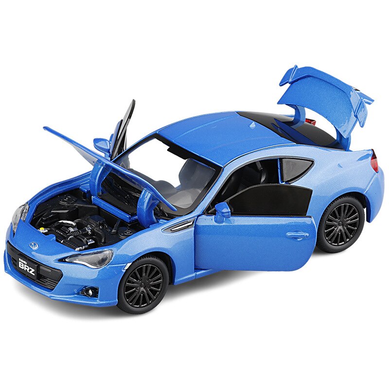 Diecast 1/32 Scale Subaru BRZ Coupe Car Alloy Toy Vehicle Model Steering Wheel Tire Linkage Collection Souvenir Boys Hot Sale