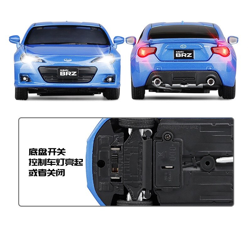 Diecast 1/32 Scale Subaru BRZ Coupe Car Alloy Toy Vehicle Model Steering Wheel Tire Linkage Collection Souvenir Boys Hot Sale