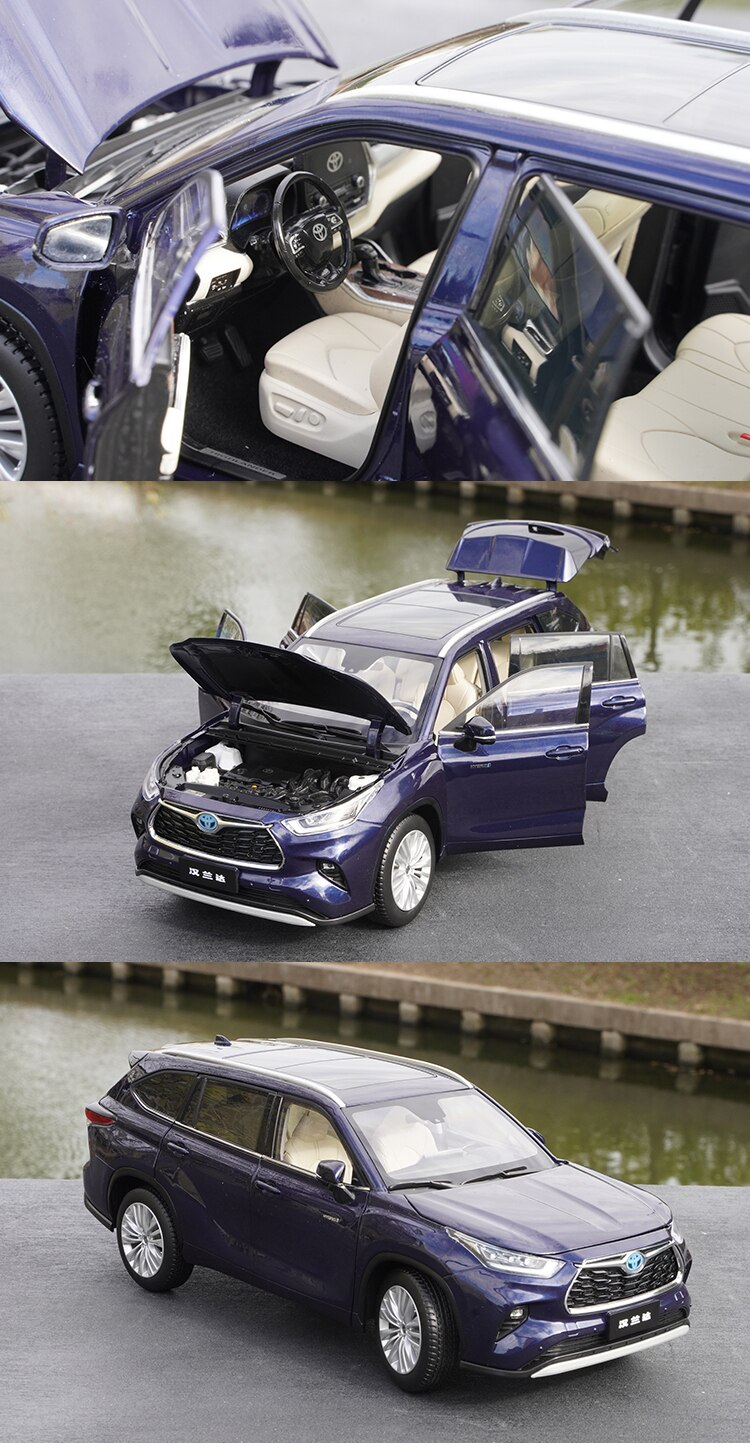 1:18 Scale Toyota Highlander 2021 Off-road Vehicle Suv Simulation Alloy Car Static Model Decoration Gift Display Boys Toy Car 1:18 Scale Toyota Highlander 2021 Off-road Vehicle Suv Simulation Alloy Car Static Model Decoration Gift Display Boys Toy Car