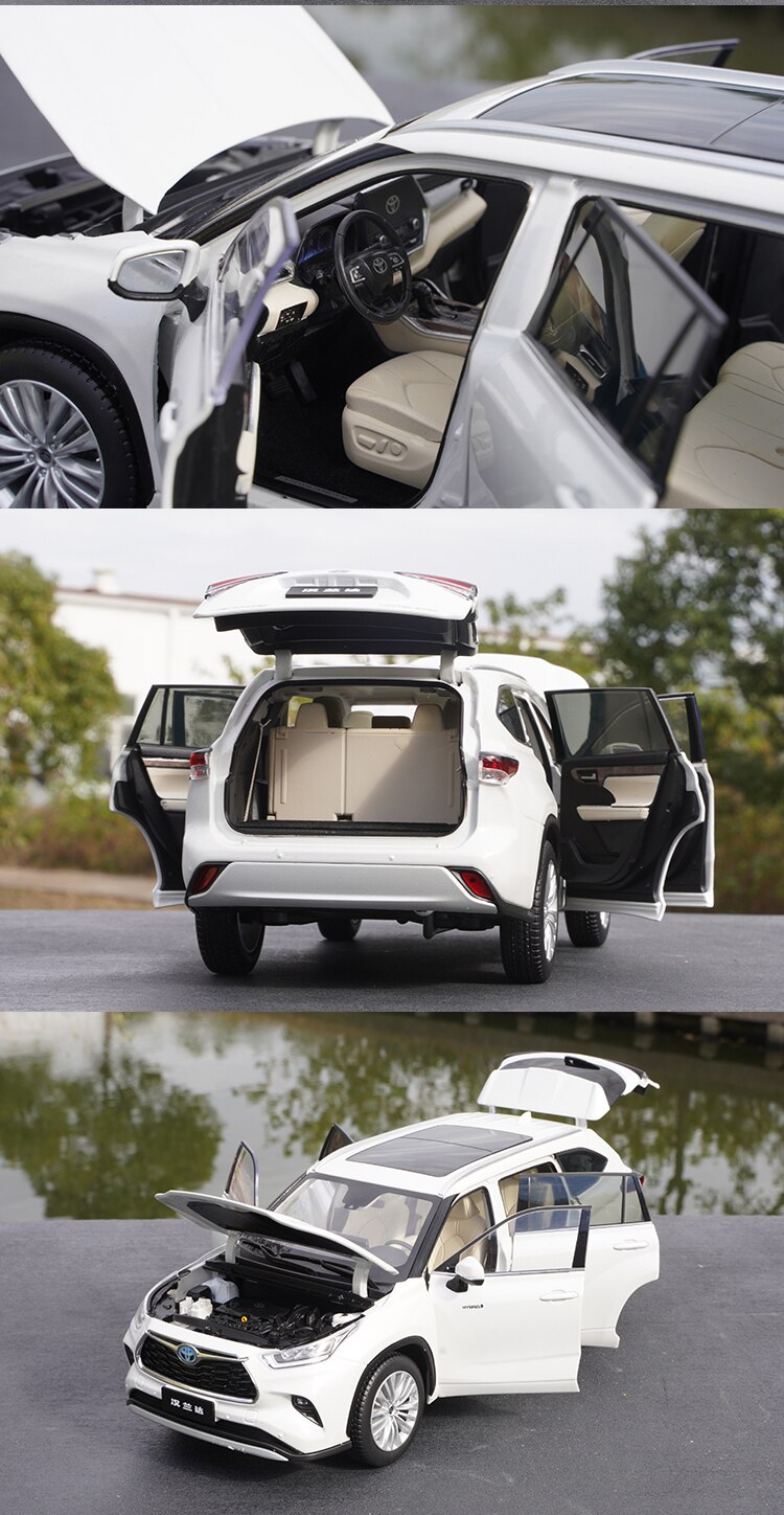 1:18 Scale Toyota Highlander 2021 Off-road Vehicle Suv Simulation Alloy Car Static Model Decoration Gift Display Boys Toy Car 1:18 Scale Toyota Highlander 2021 Off-road Vehicle Suv Simulation Alloy Car Static Model Decoration Gift Display Boys Toy Car