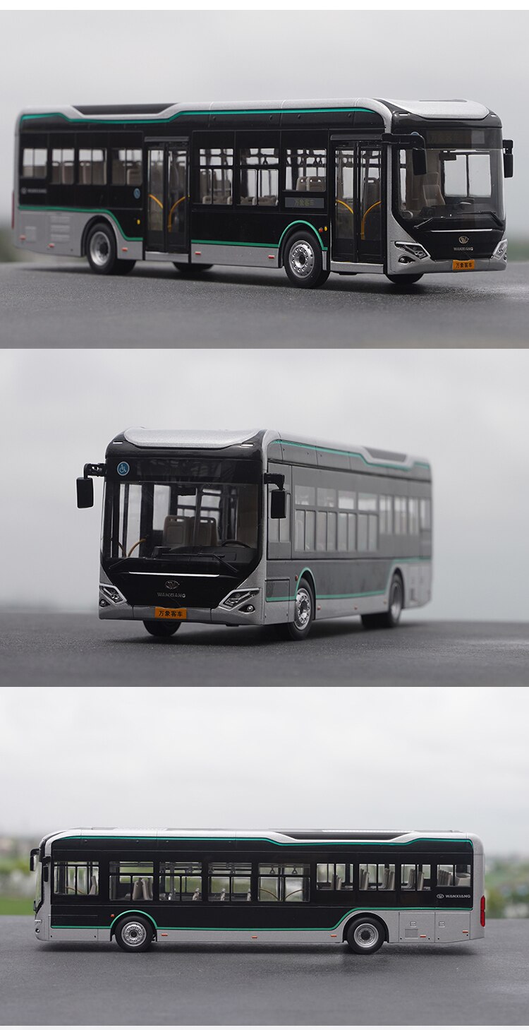 New 1:43 Scale Diecast Alloy New Energy Pure Electric Bus Shanghai Bus Model Collection Souvenir Fan Gift Vehicle Model Toy