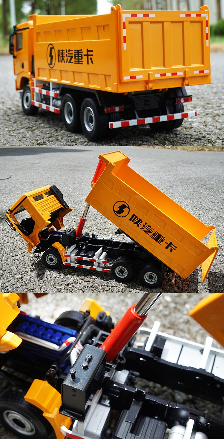 1:24 Scale Shaanxi Automobile Delong X3000 Dump Truck F3000 Dump Truck Simulation Alloy Engineering Vehicle Die-cast Truck Model