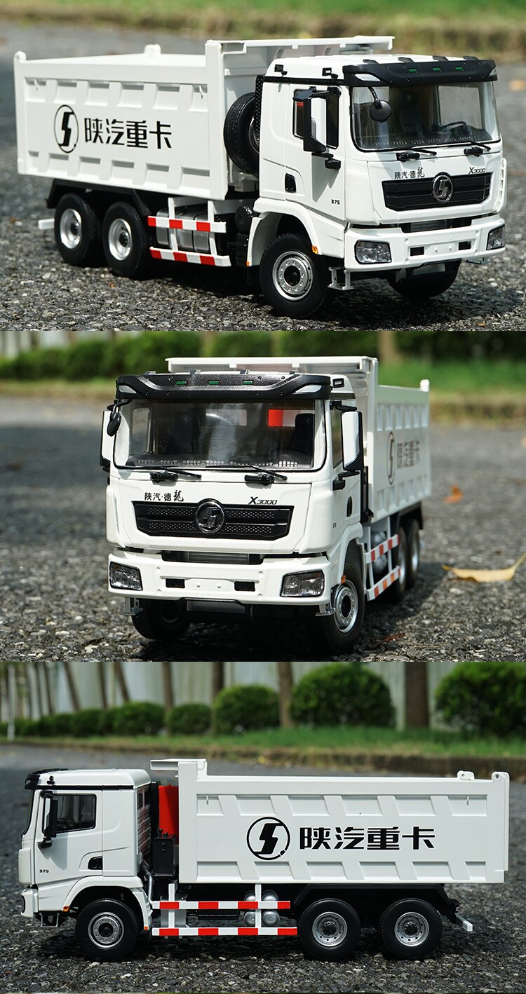 1:24 Scale Shaanxi Automobile Delong X3000 Dump Truck F3000 Dump Truck Simulation Alloy Engineering Vehicle Die-cast Truck Model