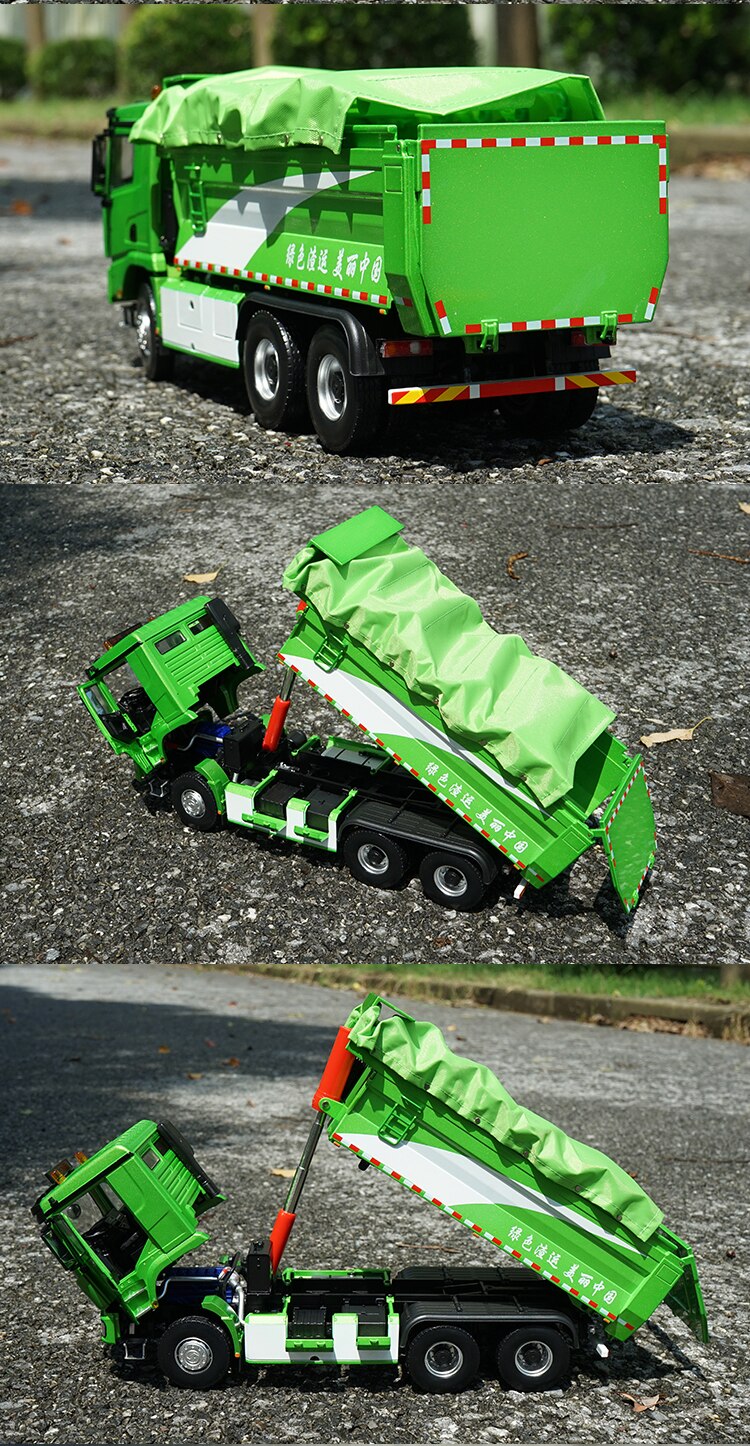 1:24 Scale Shaanxi Automobile Delong X3000 Dump Truck F3000 Dump Truck Simulation Alloy Engineering Vehicle Die-cast Truck Model