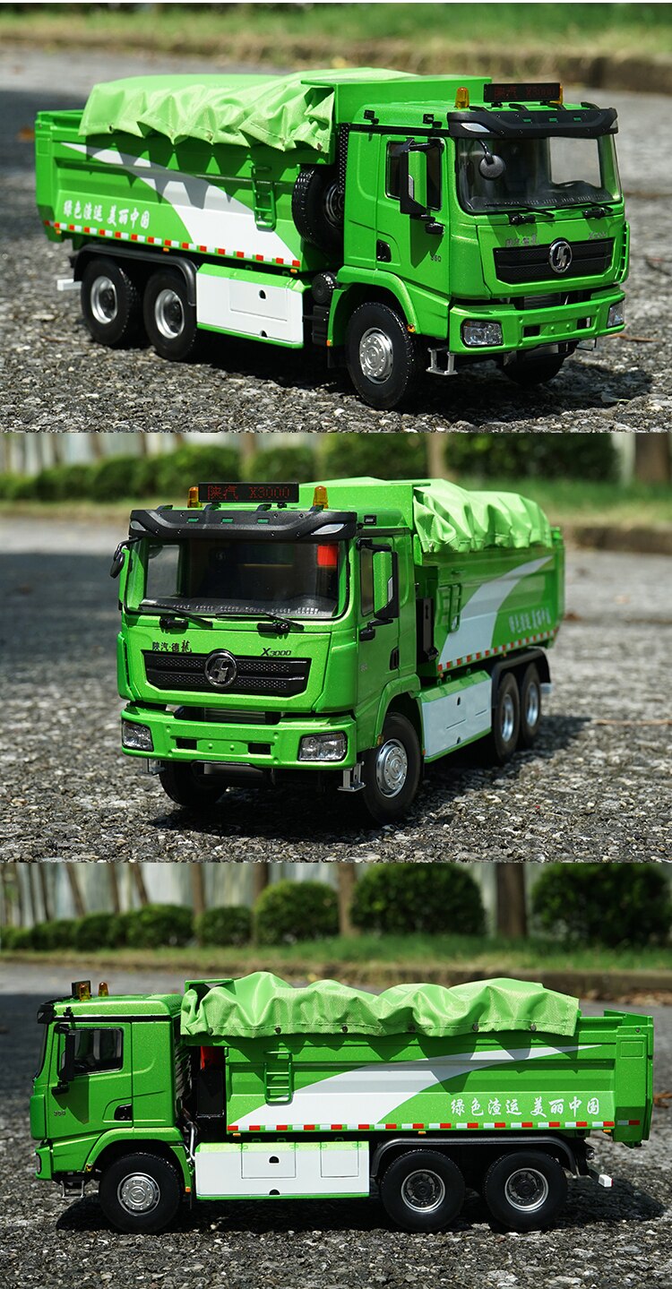 1:24 Scale Shaanxi Automobile Delong X3000 Dump Truck F3000 Dump Truck Simulation Alloy Engineering Vehicle Die-cast Truck Model