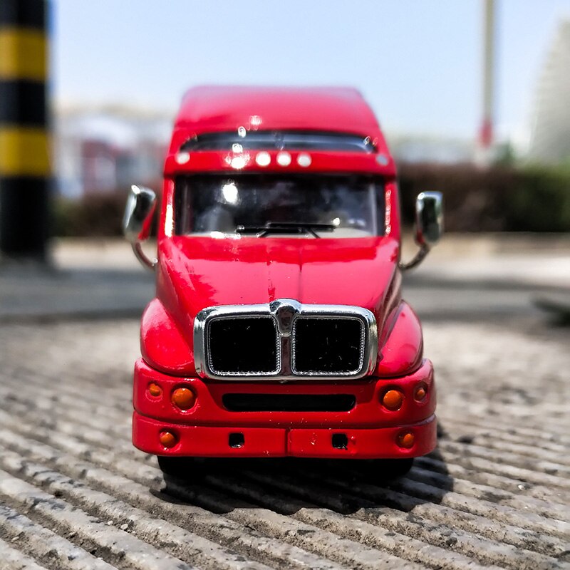 1/64 Scale Container Truck Rally Car Alloy Simulation Transport Truck Trailer Die-casting Static Model Boy Toy Gift Display