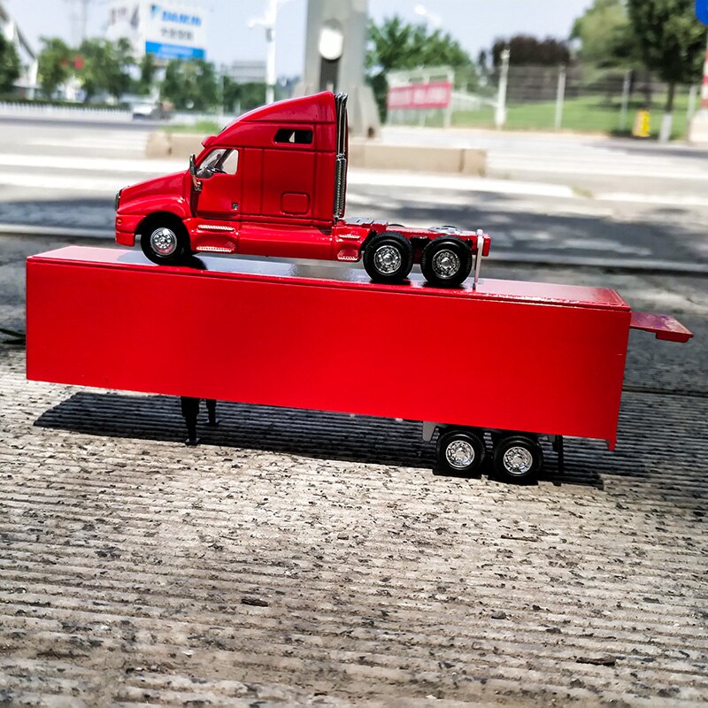 1/64 Scale Container Truck Rally Car Alloy Simulation Transport Truck Trailer Die-casting Static Model Boy Toy Gift Display