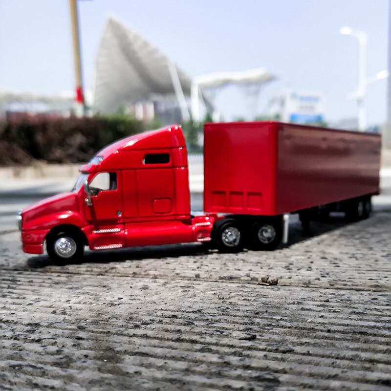 1/64 Scale Container Truck Rally Car Alloy Simulation Transport Truck Trailer Die-casting Static Model Boy Toy Gift Display