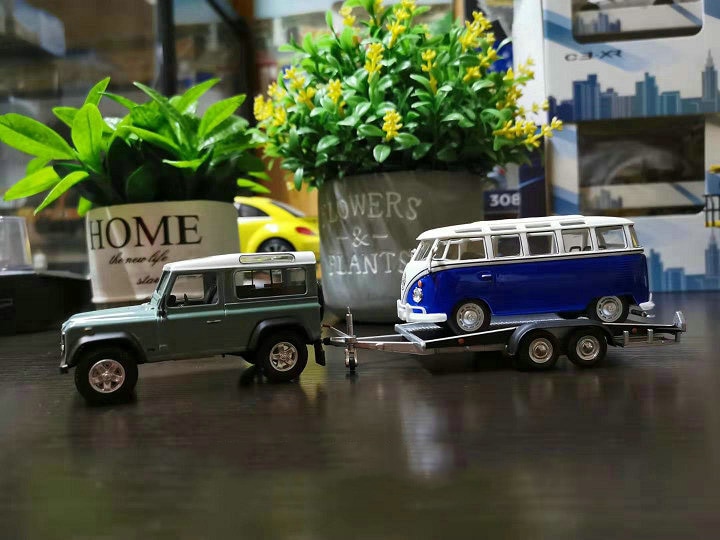 5pcs 1:43 Alloy diecast Trailer Trailing plate model Used for car models Accessories Scene car frame DIY Miniature vine Scenario