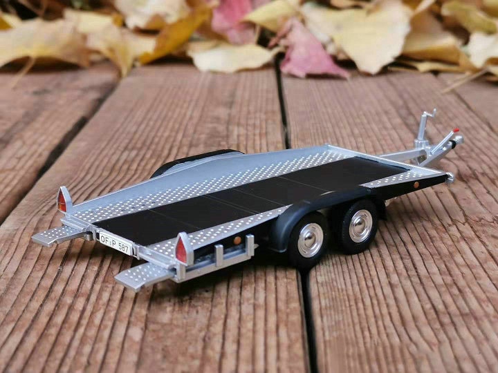 5pcs 1:43 Alloy diecast Trailer Trailing plate model Used for car models Accessories Scene car frame DIY Miniature vine Scenario