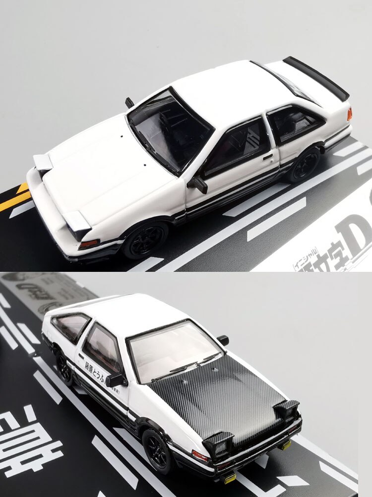 Diecast 1:64 Initial D AE86 NSX RX-7 Dual Car Set Scene Alloy Car Model Black And White Double Car Suit Toy Model Diecast 1:64 Initial D AE86 NSX RX-7 Dual Car Set Scene Alloy Car Model Black And White Double Car Suit Toy Model