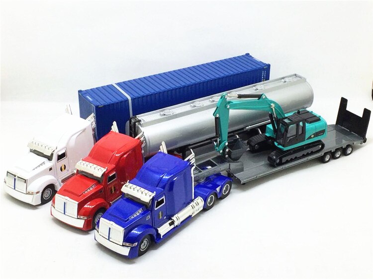 About 31cm American Truck Transporter Container Truck Simulation Alloy Heavy-duty Semi-trailer Static Die-cast Model Boys Toys About 31cm American Truck Transporter Container Truck Simulation Alloy Heavy-duty Semi-trailer Static Die-cast Model Boys Toys