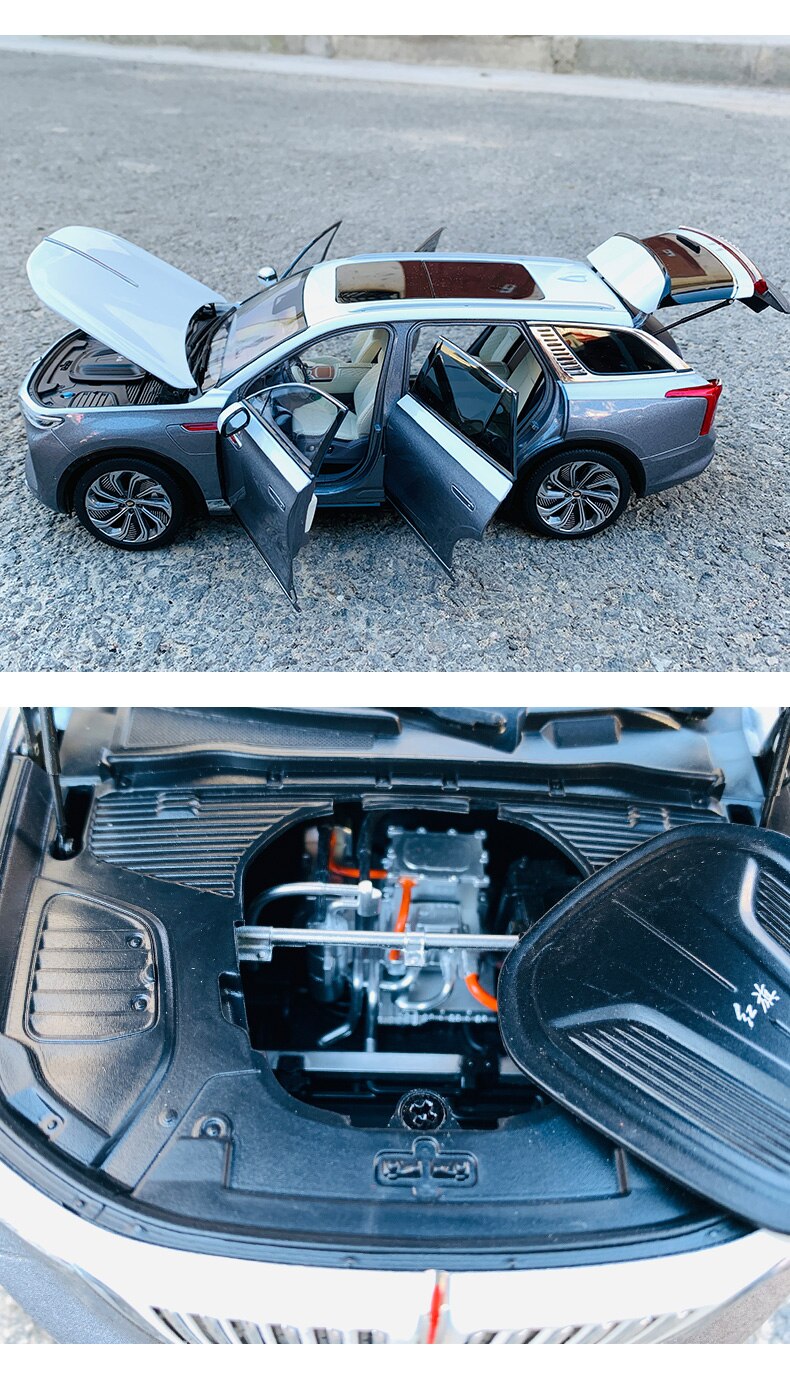 HONGQI E-HS9 Off-road Vehicle SUV Collection Model 1:18 Scale Alloy Simulation Car Decoration For Fans Gift Children's Toy Car HONGQI E-HS9 Off-road Vehicle SUV Collection Model 1:18 Scale Alloy Simulation Car Decoration For Fans Gift Children's Toy Car