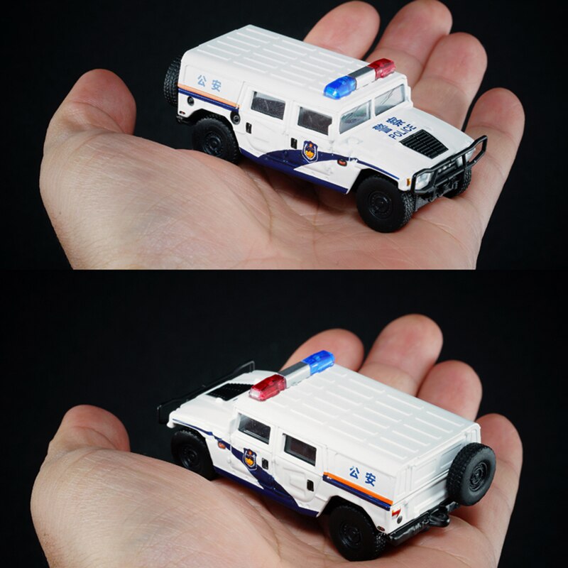Dongfeng Warrior Toy Car Model 1/64 Scale Police Car Alloy Simulation Car No. 77 Collection Decoration Kids & Fans Holiday Gift