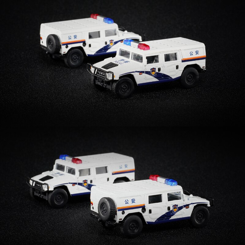 Dongfeng Warrior Toy Car Model 1/64 Scale Police Car Alloy Simulation Car No. 77 Collection Decoration Kids & Fans Holiday Gift