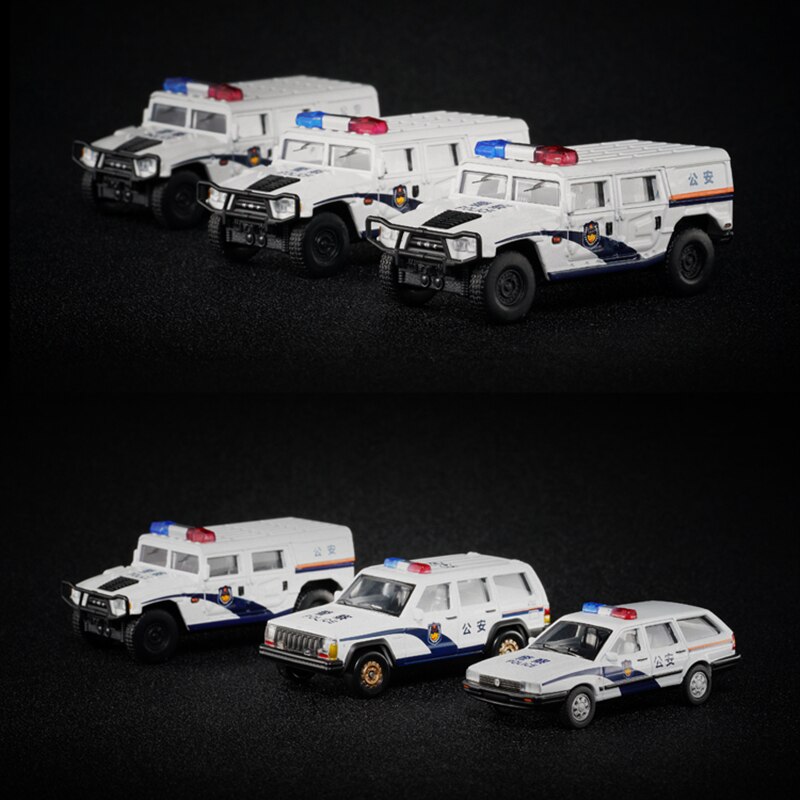 Dongfeng Warrior Toy Car Model 1/64 Scale Police Car Alloy Simulation Car No. 77 Collection Decoration Kids & Fans Holiday Gift