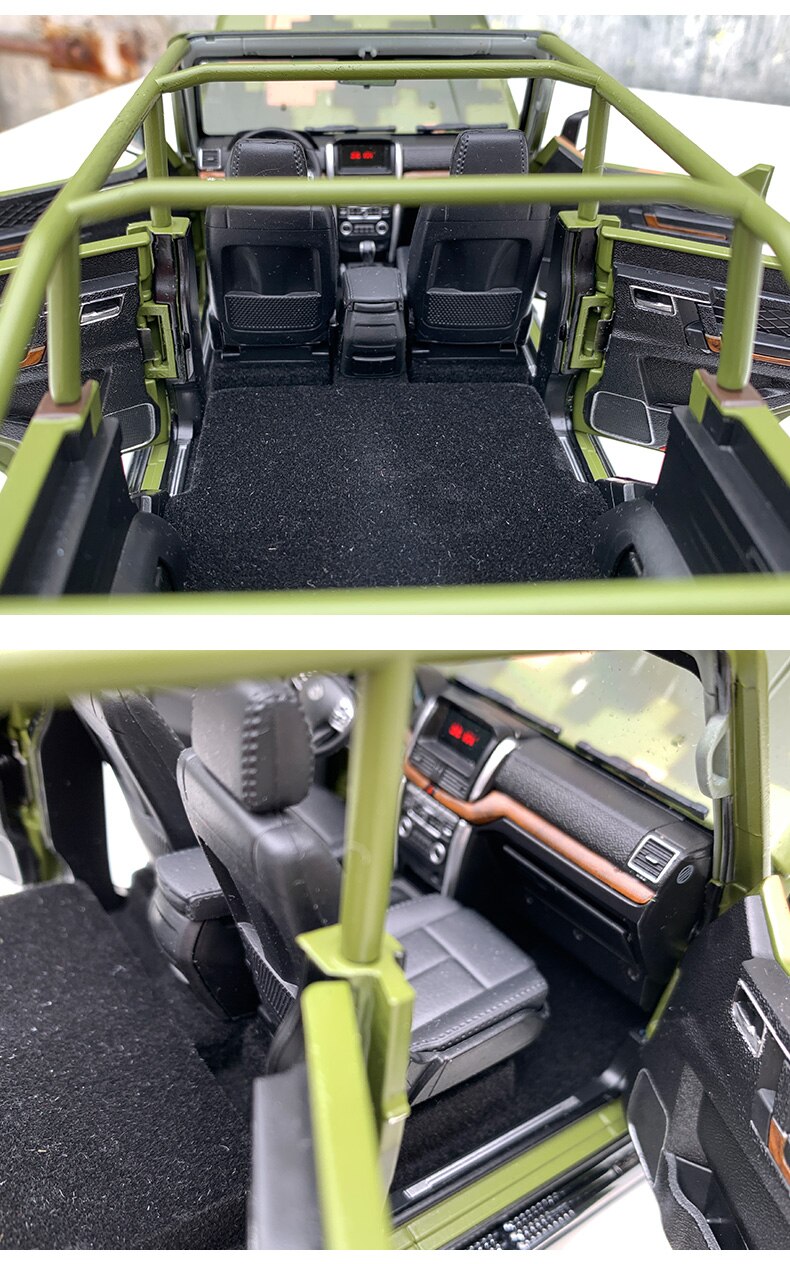 Diecast 1:18 Scale BAIC B80C Military Parade Car Guide Car Metal Model Alloy Simulation Adult Gift Collection Car Children's Toy