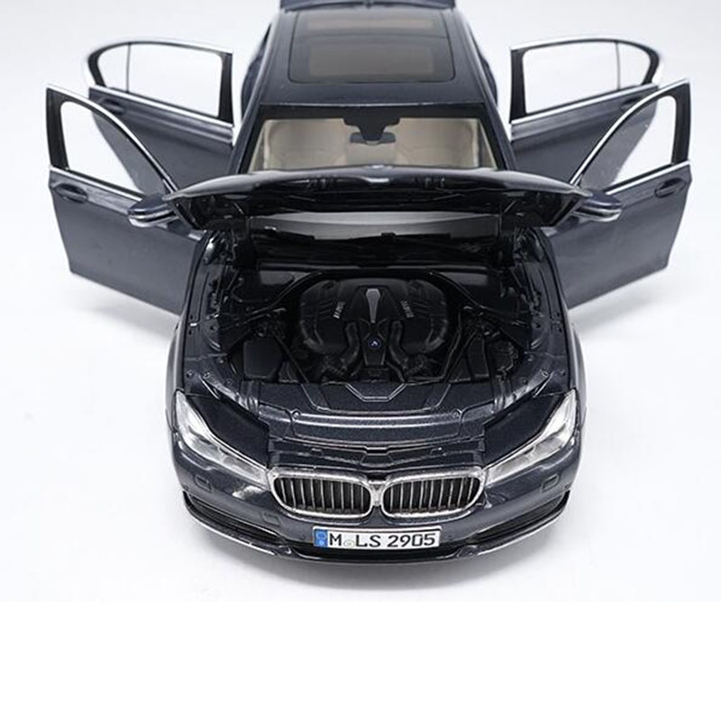 28CM Diecast 1/18 Scale Car Model Diecast Alloy Toys All New 7 Series 750 Li Car Auto Models 750Li for Collection Gifts Display