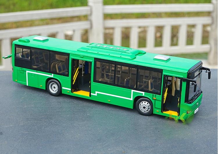 Die-cast 1:42 Scale Suzhou Jinlong B92H Higer New Energy Bus Car Model Collection Display Commemorate Children's Christmas Gifts