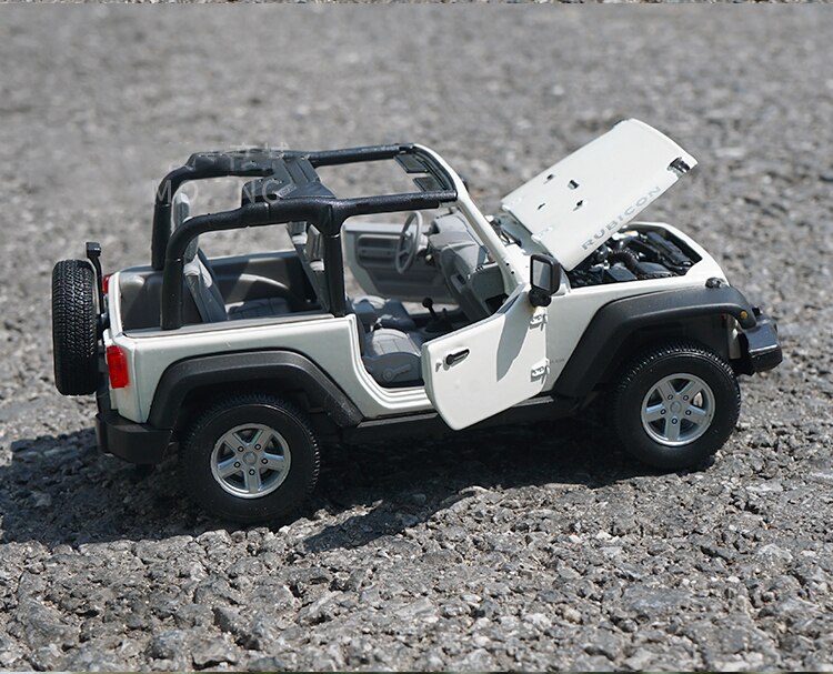 Welly 1:24 Scale Jeep Wrangler Off-road Car Alloy Simulation Die-casting Car Collection Model Art Display Decoration Gift