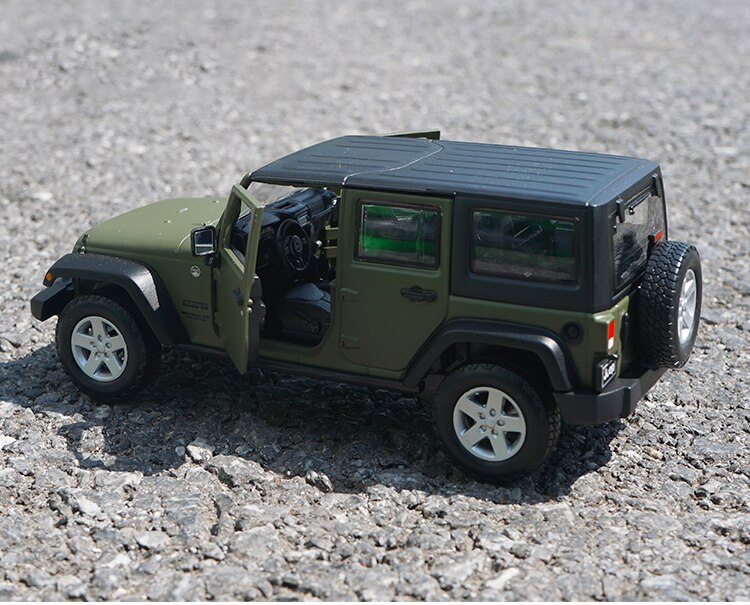 Welly 1:24 Scale Jeep Wrangler Off-road Car Alloy Simulation Die-casting Car Collection Model Art Display Decoration Gift