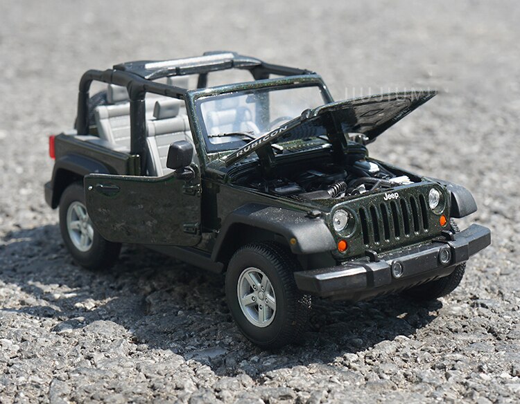 Welly 1:24 Scale Jeep Wrangler Off-road Car Alloy Simulation Die-casting Car Collection Model Art Display Decoration Gift