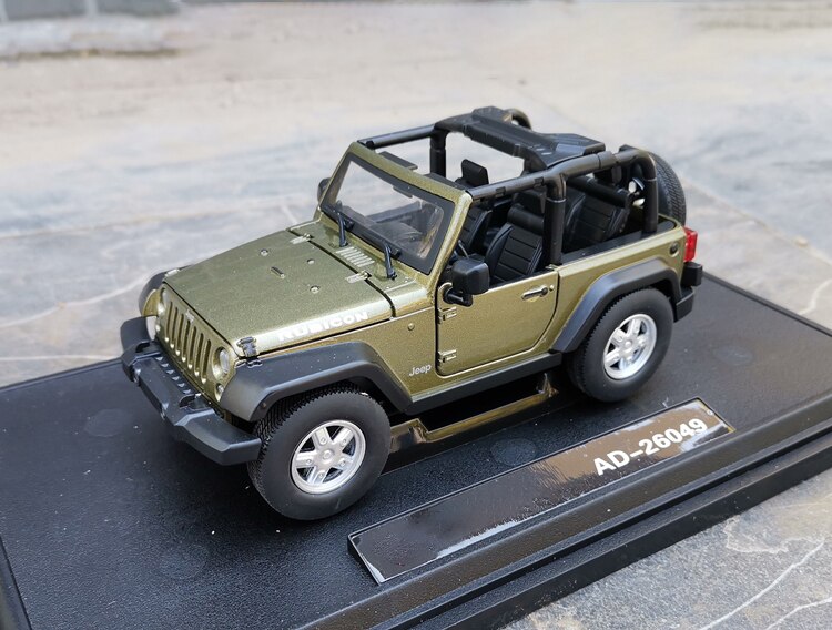 Welly 1:24 Scale Jeep Wrangler Off-road Car Alloy Simulation Die-casting Car Collection Model Art Display Decoration Gift