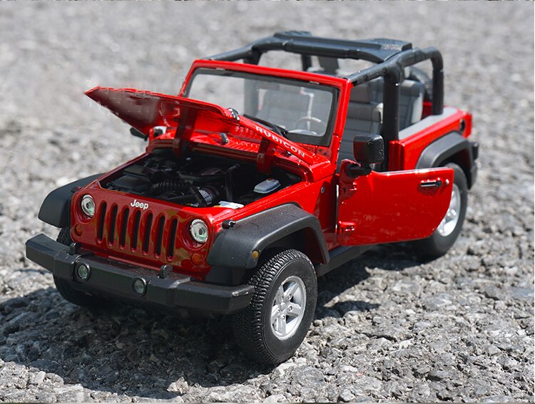 Welly 1:24 Scale Jeep Wrangler Off-road Car Alloy Simulation Die-casting Car Collection Model Art Display Decoration Gift