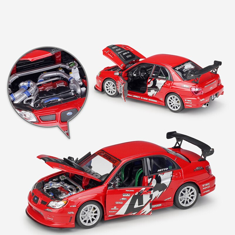 WELLY Diecast Model Car 1:24 APR Subaru Impreza Performance Simulation Alloy Car Classic Toy Racing Children's Christmas Gift WELLY Diecast Model Car 1:24 APR Subaru Impreza Performance Simulation Alloy Car Classic Toy Racing Children's Christmas Gift