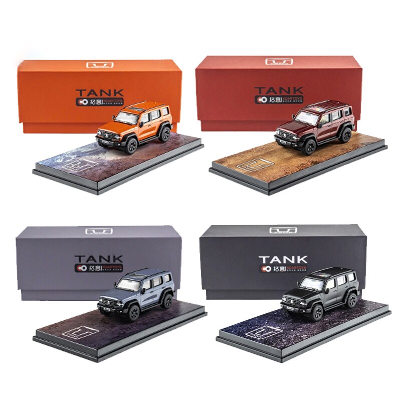 Tank 300 Car Metal Model 1:64 Scale Child Toy Car Simulation Alloy Ornament Off-road Vehicle Collection Gift Souvenir Display