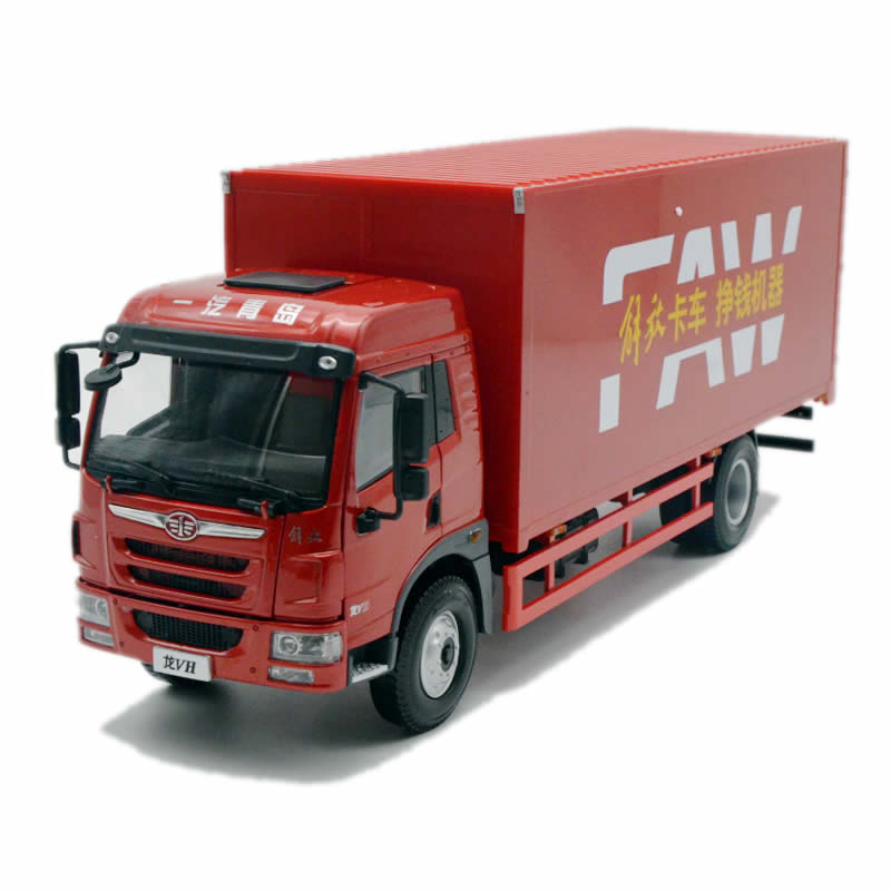 Diecast 1/24Scale Alloy Car Model FAW Jiefang Box Truck Construction Truck Collection Souvenir Boy Gift Display Toys