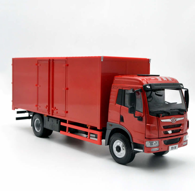 Diecast 1/24Scale Alloy Car Model FAW Jiefang Box Truck Construction Truck Collection Souvenir Boy Gift Display Toys