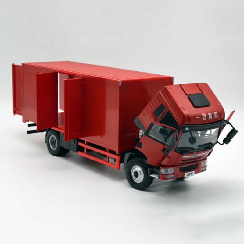 Diecast 1/24Scale Alloy Car Model FAW Jiefang Box Truck Construction Truck Collection Souvenir Boy Gift Display Toys