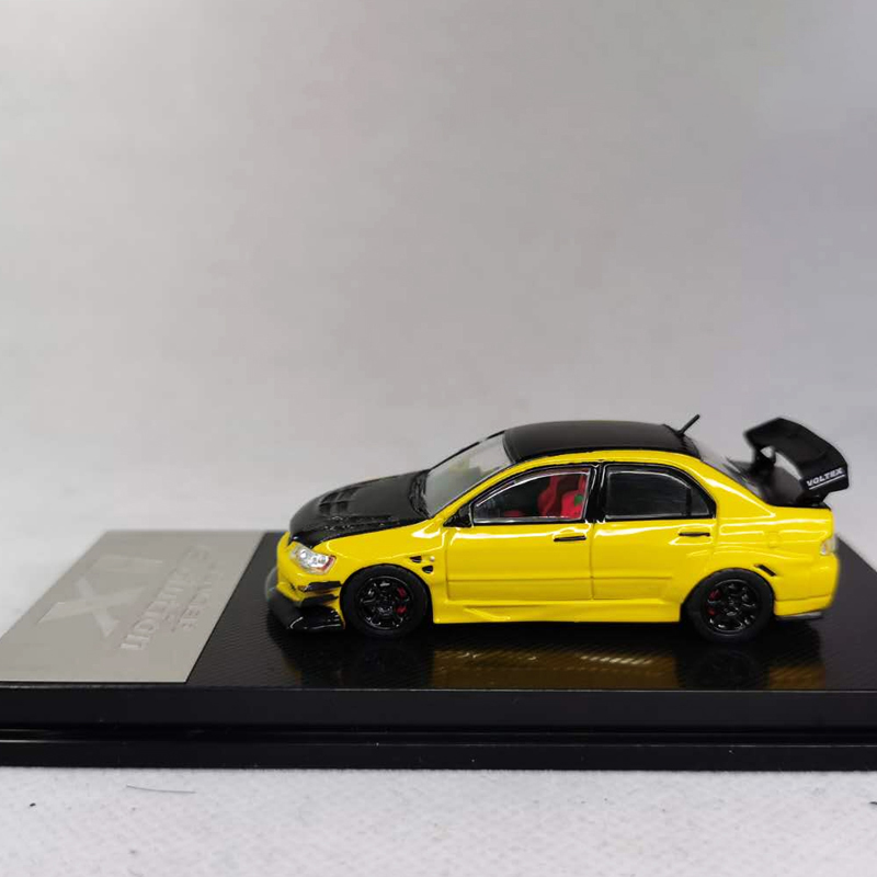 Diecast 1/64 Scale Mitsubishi EVO9 IX Alloy Decoration Car Model Collection Souvenir Ornaments Display Vehicle Toys Gift For Boy