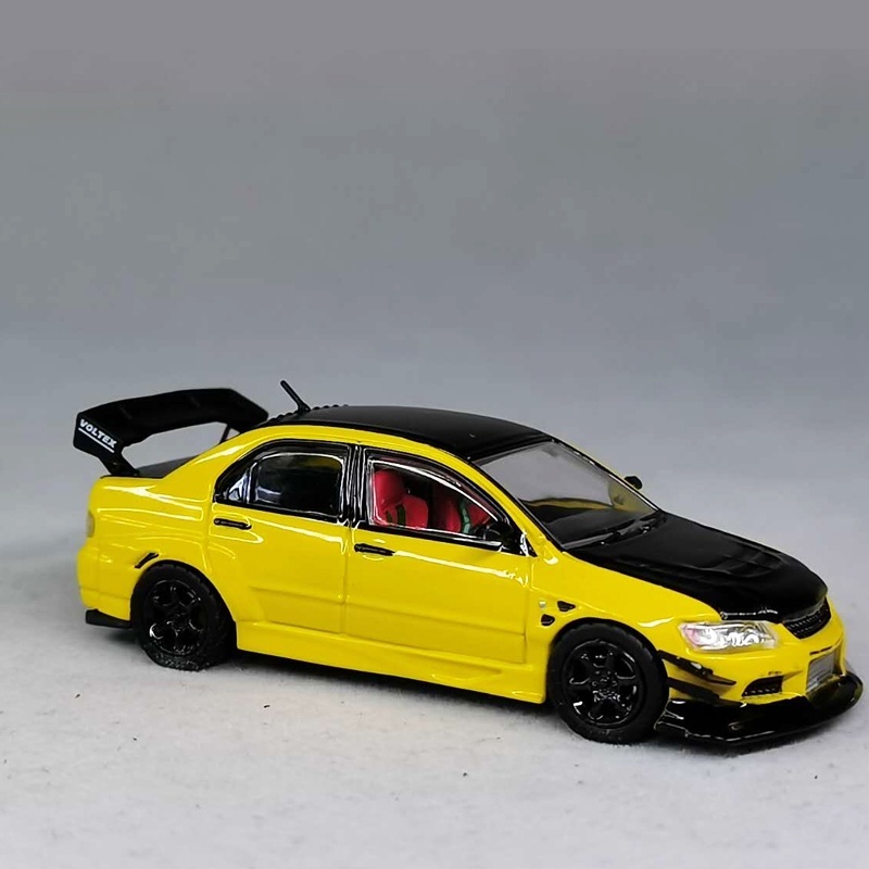 Diecast 1/64 Scale Mitsubishi EVO9 IX Alloy Decoration Car Model Collection Souvenir Ornaments Display Vehicle Toys Gift For Boy