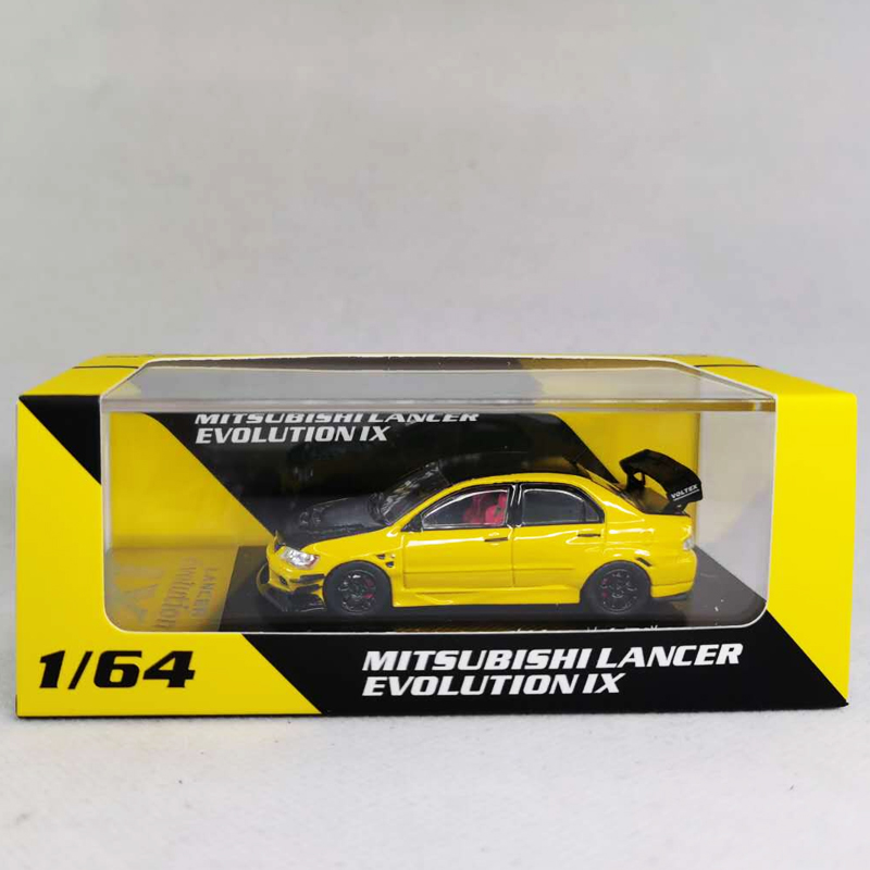 Diecast 1/64 Scale Mitsubishi EVO9 IX Alloy Decoration Car Model Collection Souvenir Ornaments Display Vehicle Toys Gift For Boy