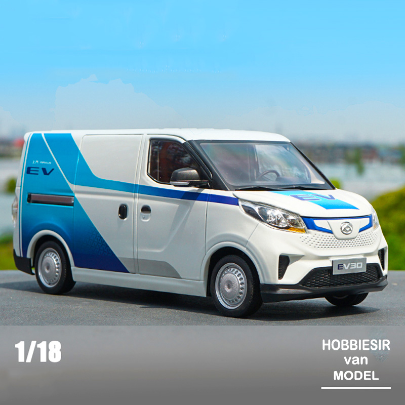 1/18 Scale EV30 Electric Commercial Vehicle Transport Die-cast Alloy Car Model Diecast Metal Van Toy Souvenir Display Gift