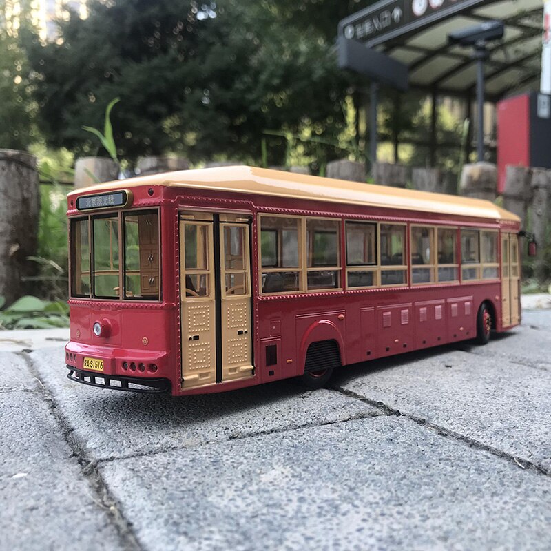 Die-casting 1:43 Beijing Bus Dangdang Car Tourist Sightseeing Bus Simulation Alloy Car Model Wheels Rotatable Gift Show Toy Car