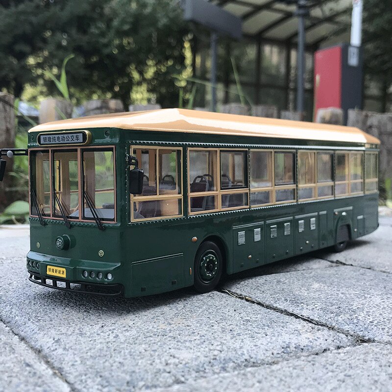 Die-casting 1:43 Beijing Bus Dangdang Car Tourist Sightseeing Bus Simulation Alloy Car Model Wheels Rotatable Gift Show Toy Car